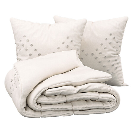 impostato cotone lav ciuffo iv 240x220, avorio
