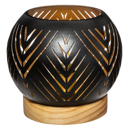 Base in legno porta tealight a sfera LED, 2- volte