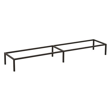 mensola con gambe in metallo mix 134x29, nero