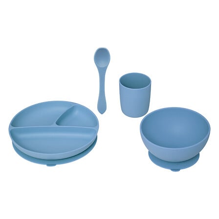 set pasto silicone blu, blu grigio