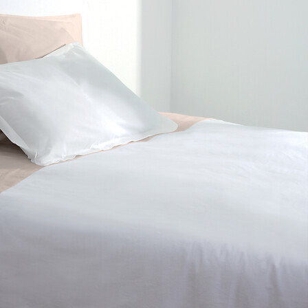 copripiumino 1 pezzo bianco 140x200, bianco