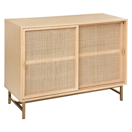 credenza 2p cannage rayo, beige