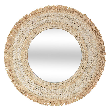 specchio intrecciato d68 celia, beige medio