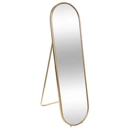specchio con base in metallo 160x43,5 edi, oro