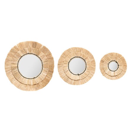 specchiera rafia alba x3, beige
