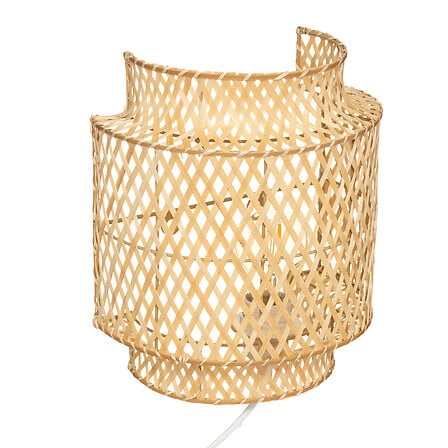 lampada da parete in bambù naturale liby d23, beig