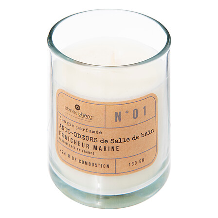candela profumata vetro anti od sale de bain 130g,