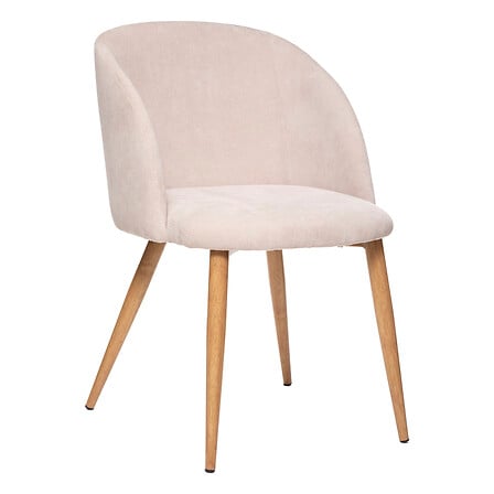 sedia in lino a coste celeste / ch, lino beige