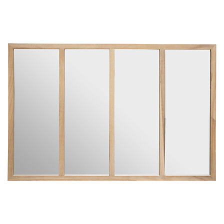 atelier nae specchio in legno 116x76, beige