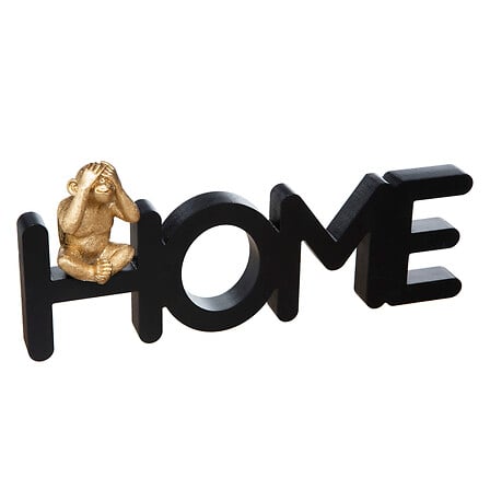 mdf parola scimmia 37,3x6x16, nero