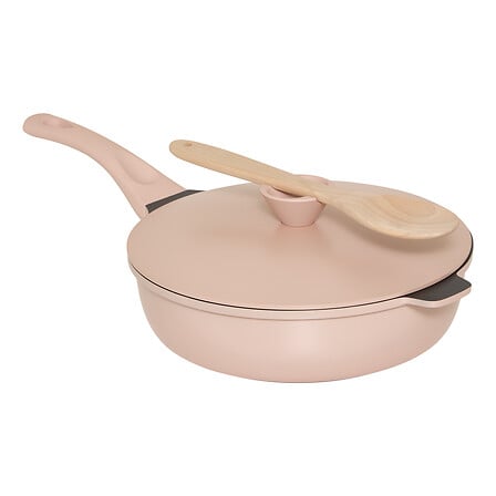 padella per saltare 28 cestello in alluminio rosa,