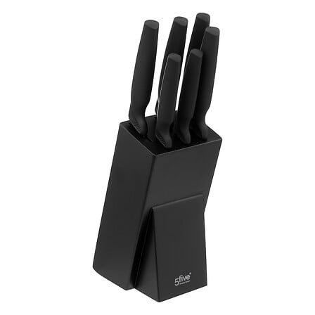 Ceppo per coltelli a 6 caratteri, nero