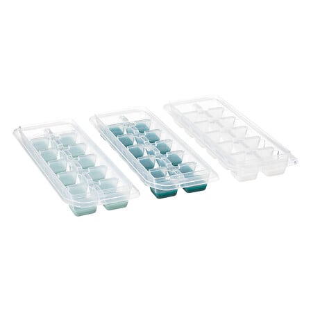set di 3 vassoi per cubetti di ghiaccio a pression
