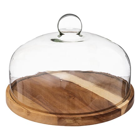 campana vetro acacia d30cm, marrone