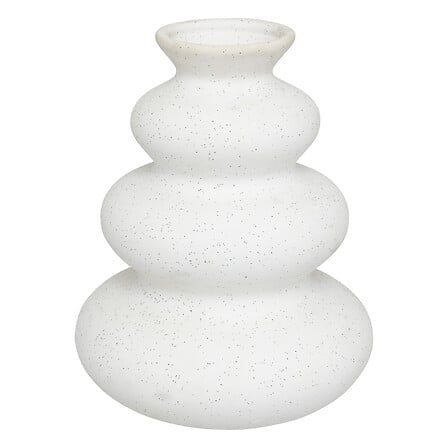 vaso in ceramica sabbia olmo bianco h20, bianco