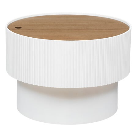 tavolino basso enola mobile bianco, bianco