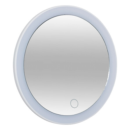 Specchio LED girevole x10 in plastica, bianco