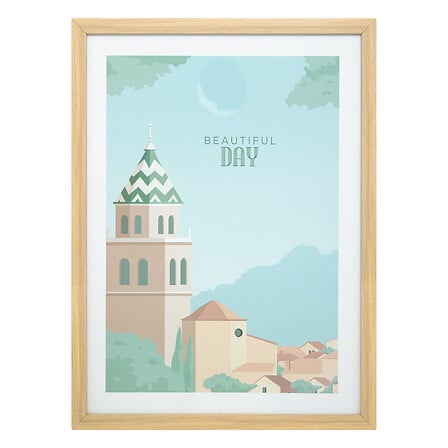 Poster con cornice Day Francois 30x40, multicolore