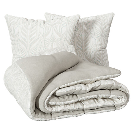 set stampato nalh 240x220, lino beige