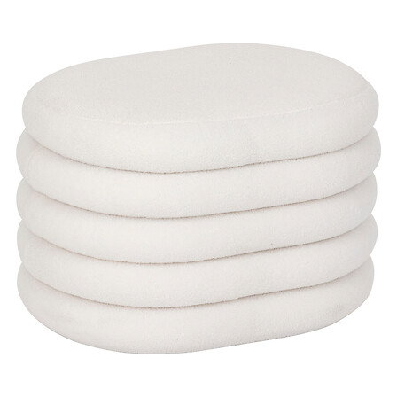 Pouf contenitore in spugna Giulia blc, bianco