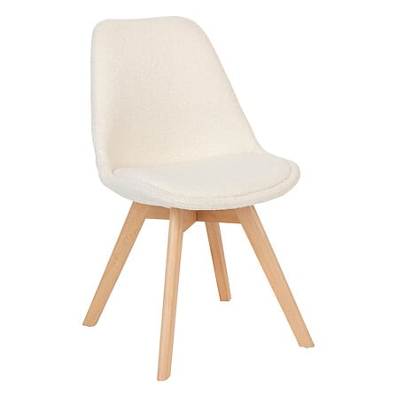 sedia bouclette baya bianca / nat, bianco