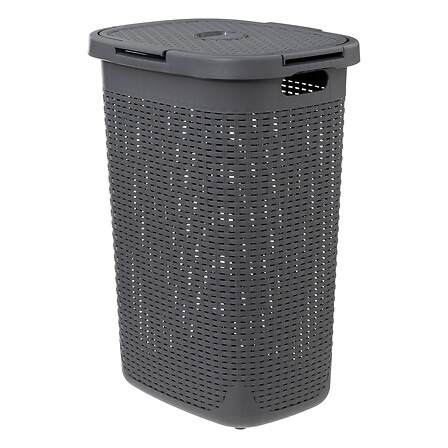 corb 60l rattan cemento grigio, grigio