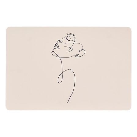 tovaglietta con il viso piatti 45x30, 3- volte ass