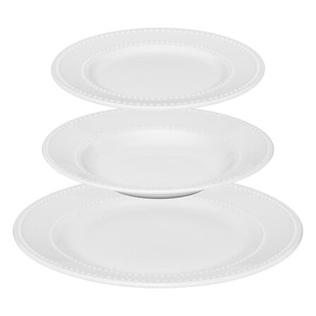 Set di perle da 18 pezzi, bianche