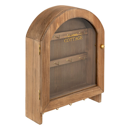 Cassetta portachiavi in legno Roxie 28x22, marrone