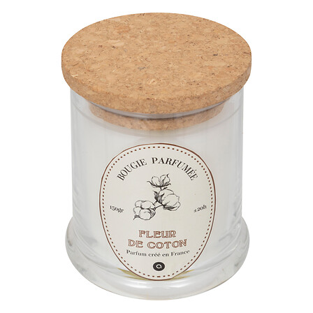 lumino votivo in vetro hapo cotone 150 g, traspare