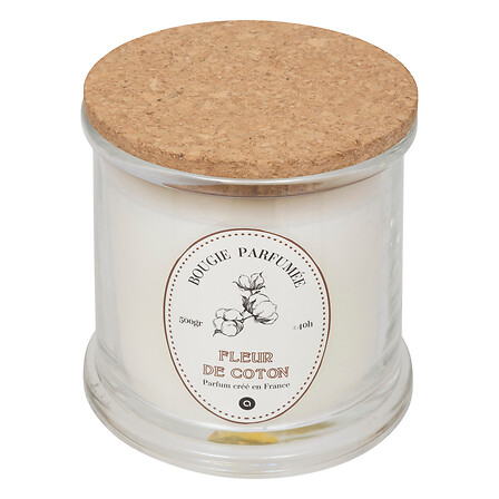 lumino votivo in vetro hapo cotone 500 g, traspare