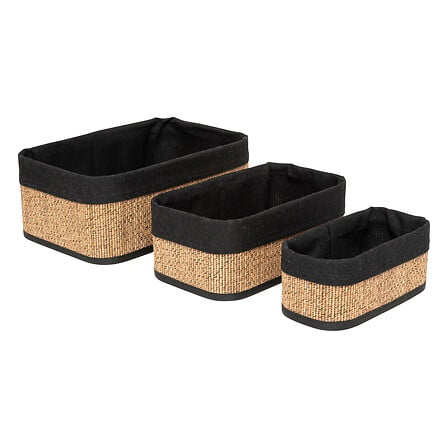 set di cestini x3 nr stemy, marrone