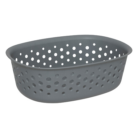 cestino in plastica 0,8 l tila grigio, grigio