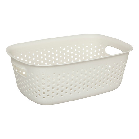 cestino in plastica 3,5 l color crema tila, beige