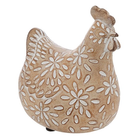 Gallina in resina Linda H20, beige