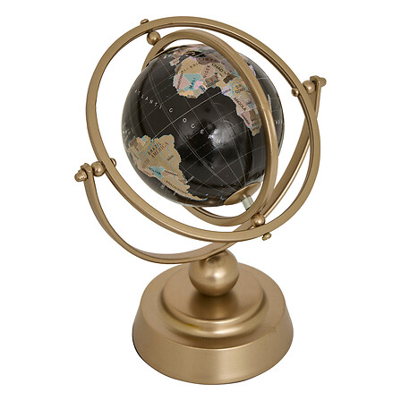 globo in metallo bota h25, marrone dorato
