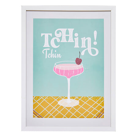 Poster con cornice Tchin Cheri 30x40, azzurro