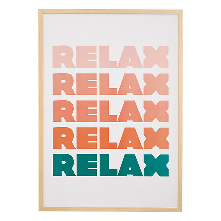 Poster con cornice relax Darius 50x70, corallo
