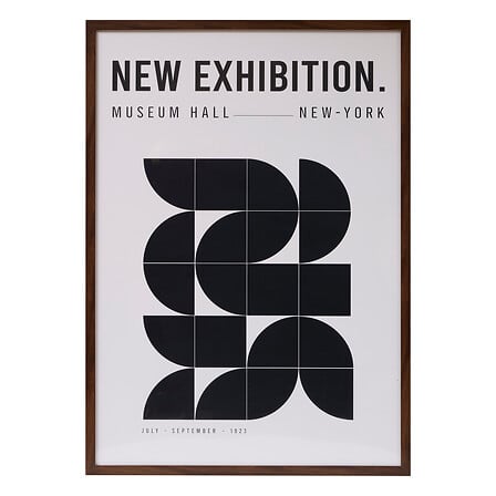 poster con cornice Adem del museo 50x70, bianco e