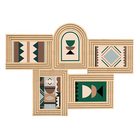 pelé-mele mdf 5ph olivia, marrone