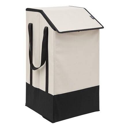 Cesto portabiancheria a due colli da 45 l beige, b