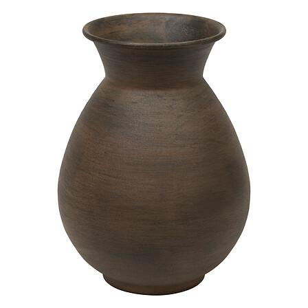 vecchio vaso di metallo wonj h20, marrone
