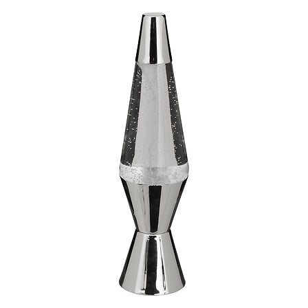 lampada lava tornado argento h36.5, argento