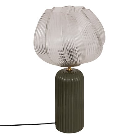 lampada cilindrica phylas vetro oliva h45,5, verde