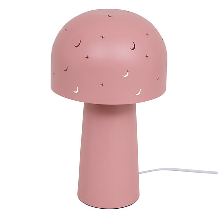 lampada in metallo campignon stella rosa, rosa
