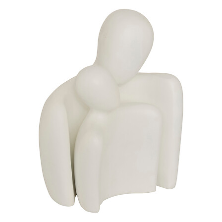 Statua di coppia in resina Rima h22,5, bianca