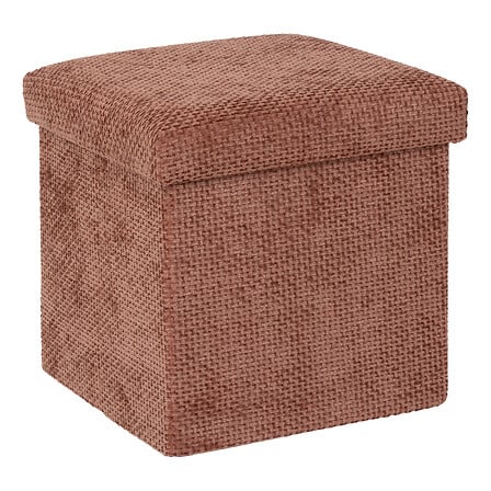 pouf 31x31 mocha velvy, terracotta