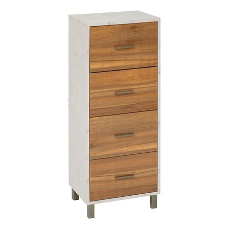 Mobiletto a 4 cassetti, marrone