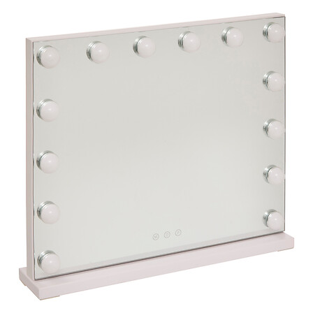 Specchio rettangolare LED Holly XL, bianco