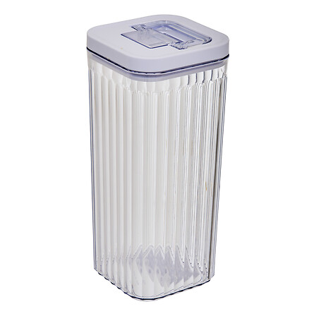 scatola quadrata da 1,5 l con striature, trasparen